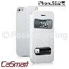 Apple iPhone 5/5S【白】免翻盖超薄手机皮套